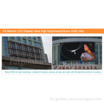 Waterproof P8 Market Outdoor Full Color LED Movies Display